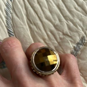 Echo of the Dreamer gold stone handmade ring.